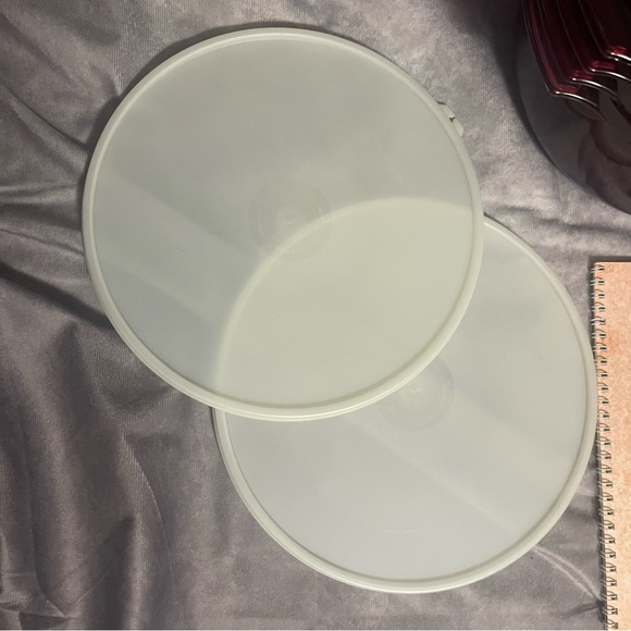 Tupperware Tupperwave 6 Pc Set + 2 Cookbooks Microwave Stack Cooker Cranberry - Picture 7 of 9